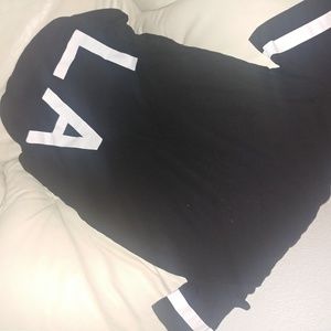 EUC· Stampd // LA black white tunic crew t shirt